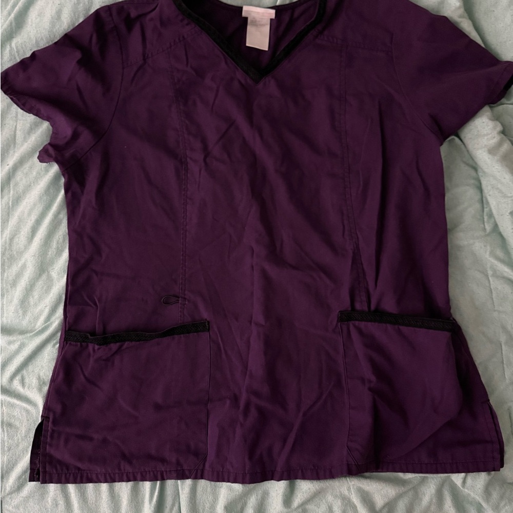 Women's Purple V-Neck Top